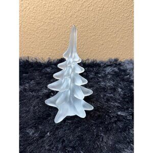 Vintage Frosted Glass Christmas Tree Figurine  Elegant